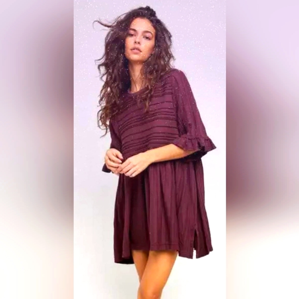 Burgundy Tunic/Babydoll Dress 2XL